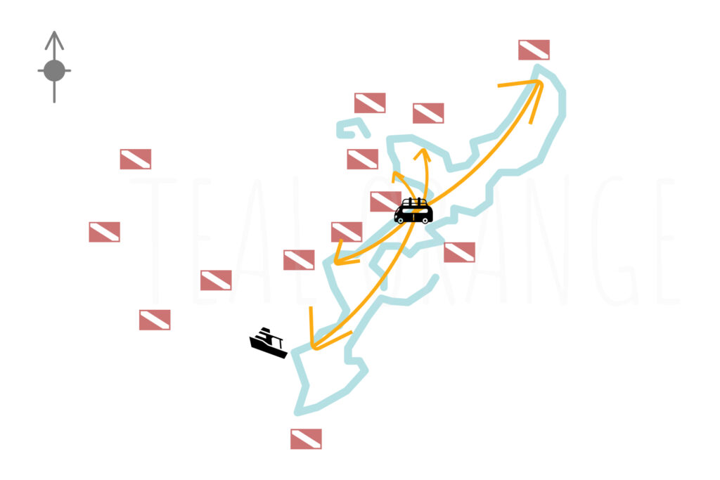 Okinawa dive sites map