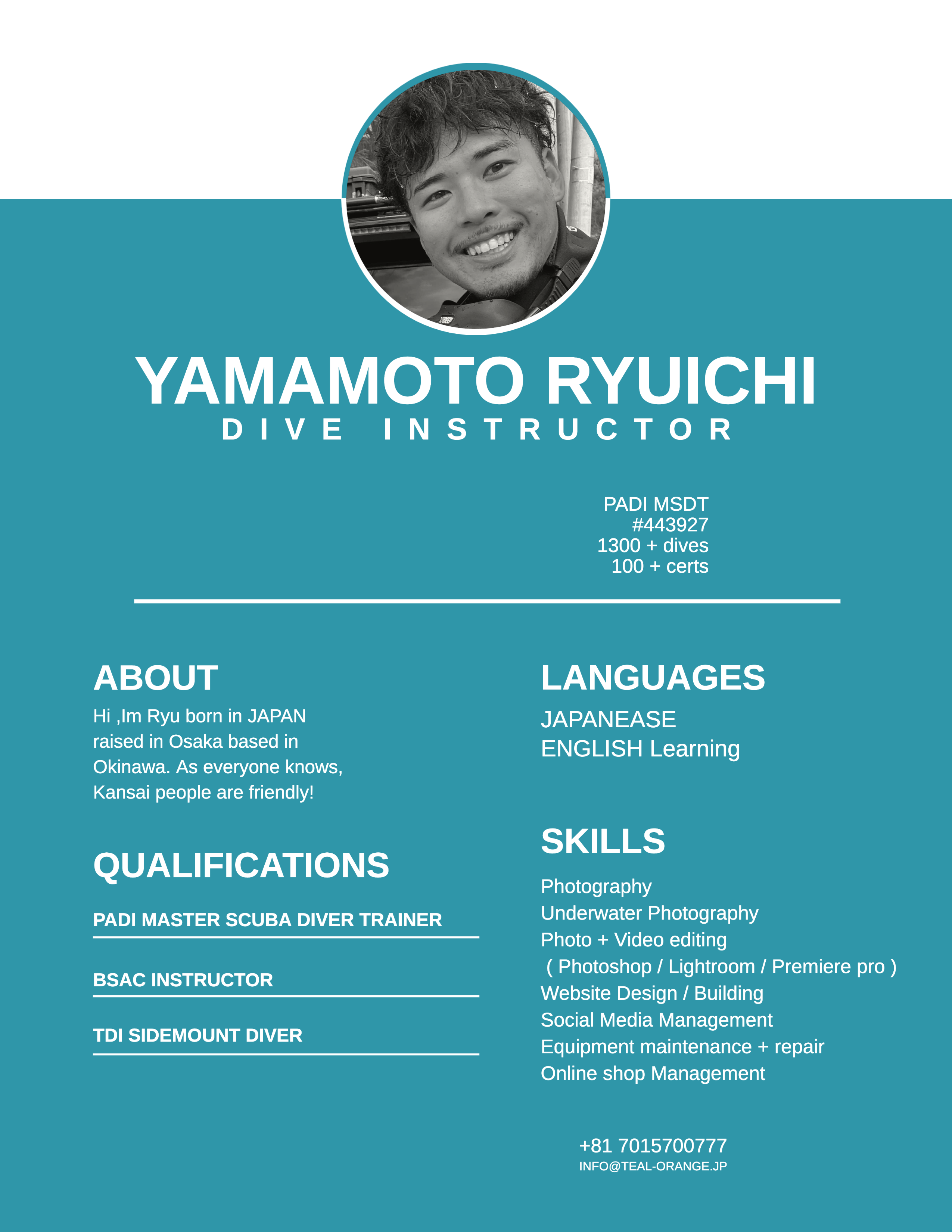 Okinawa diving instructor