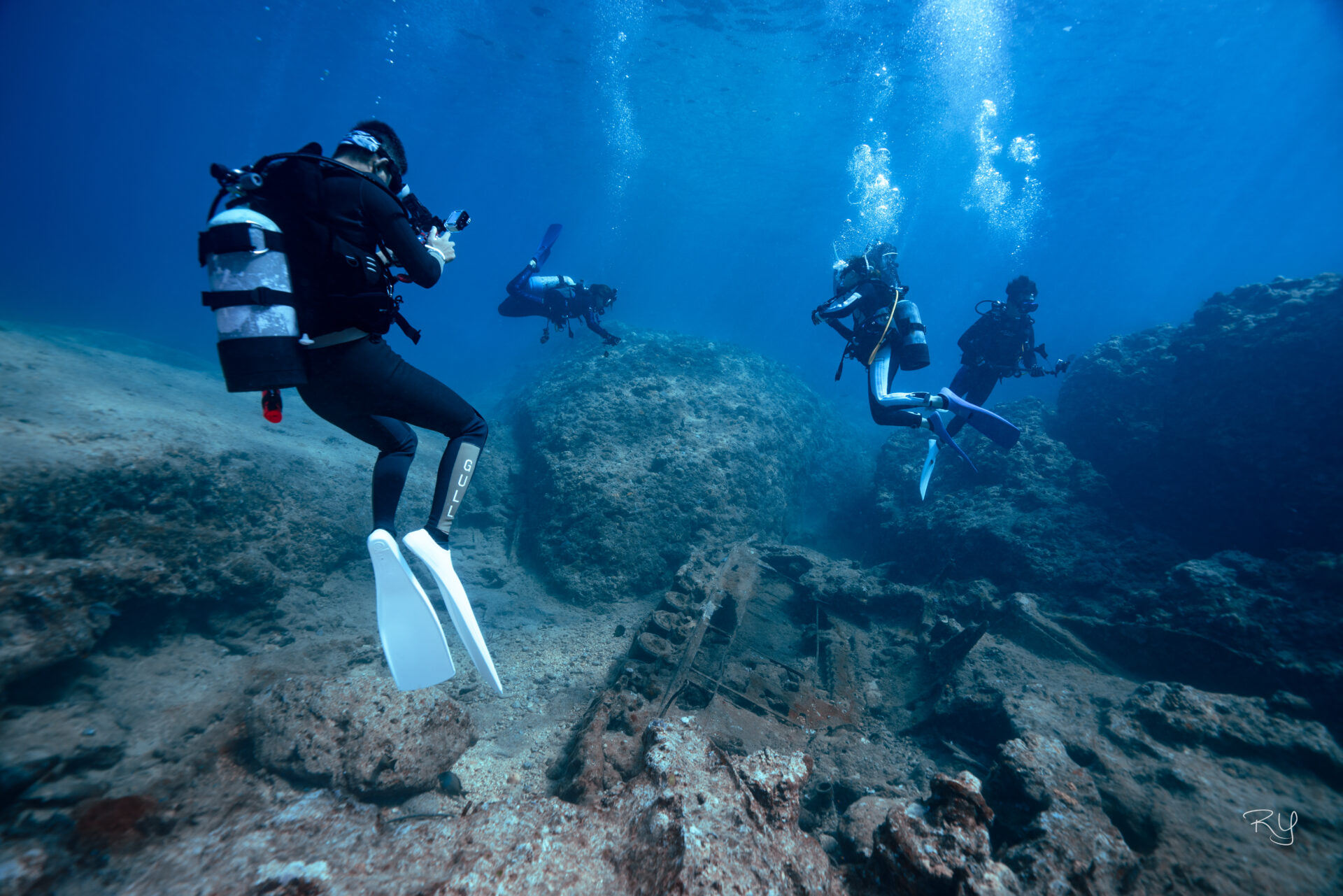 Okinawa wreck diving in Cape Zanpa