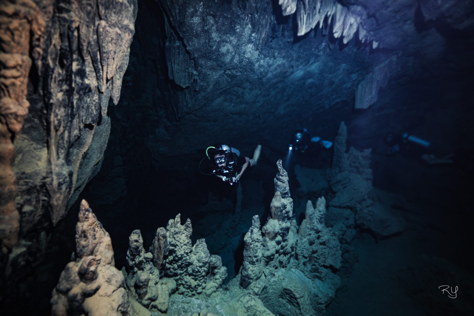 Cavern diving on Cape Hedo, Okinawa